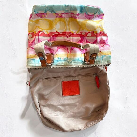 COACH 11755 Watercolor Scribble Mini Tote Hamptons Bag Pastel - Picture 6 of 11